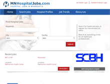 Tablet Screenshot of mnhospitaljobs.com